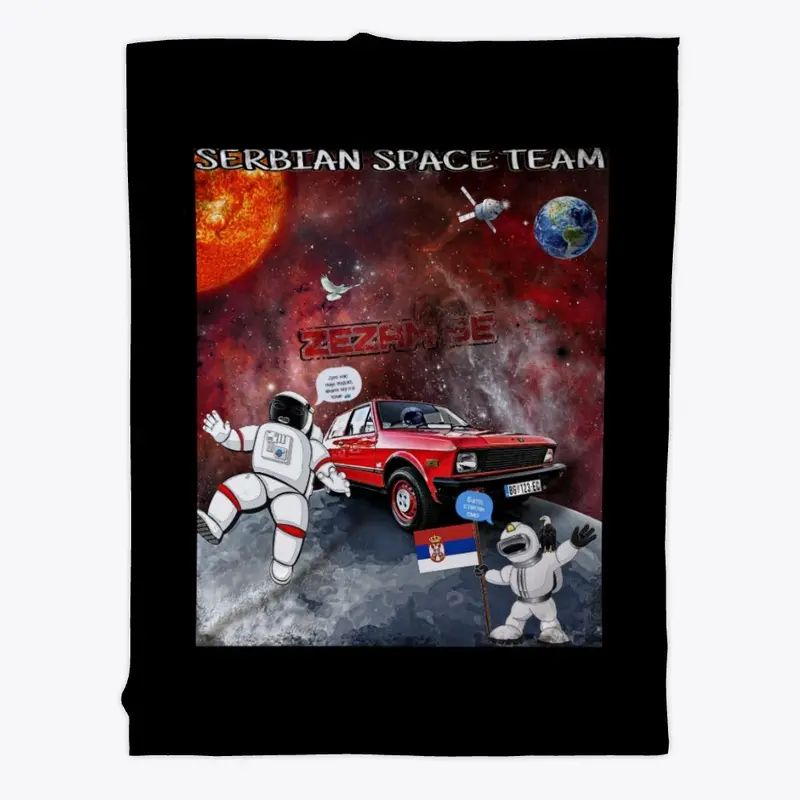 Serbian space team on the moon 